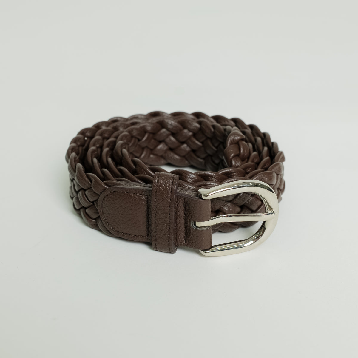Gevlochten riem - Bruin