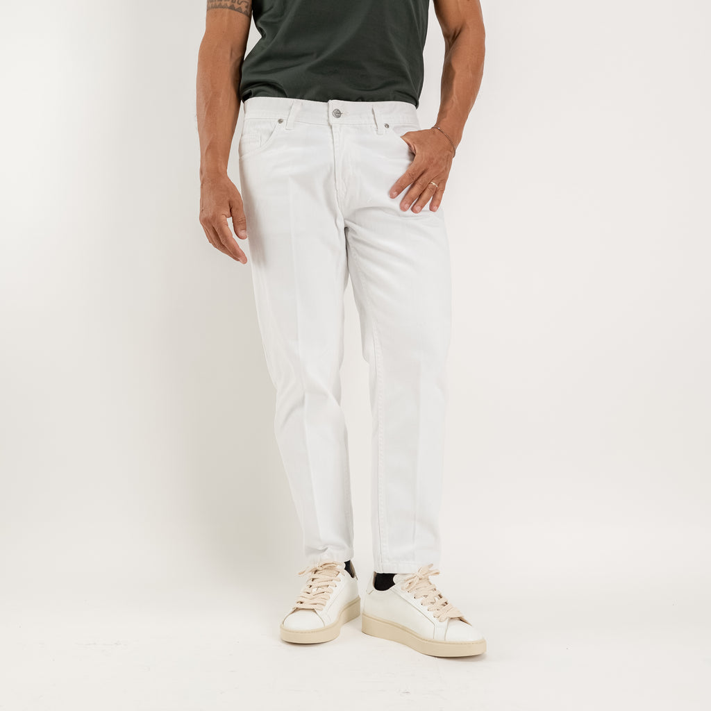 Jean sartorial uni - Blanc