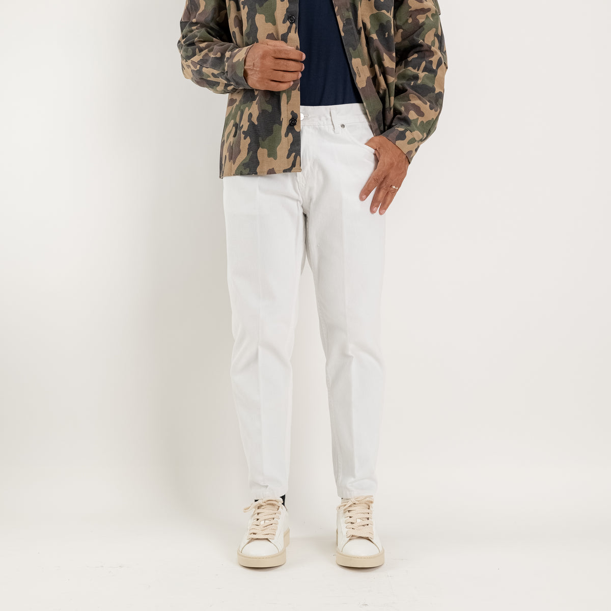 Jean sartorial uni - Blanc
