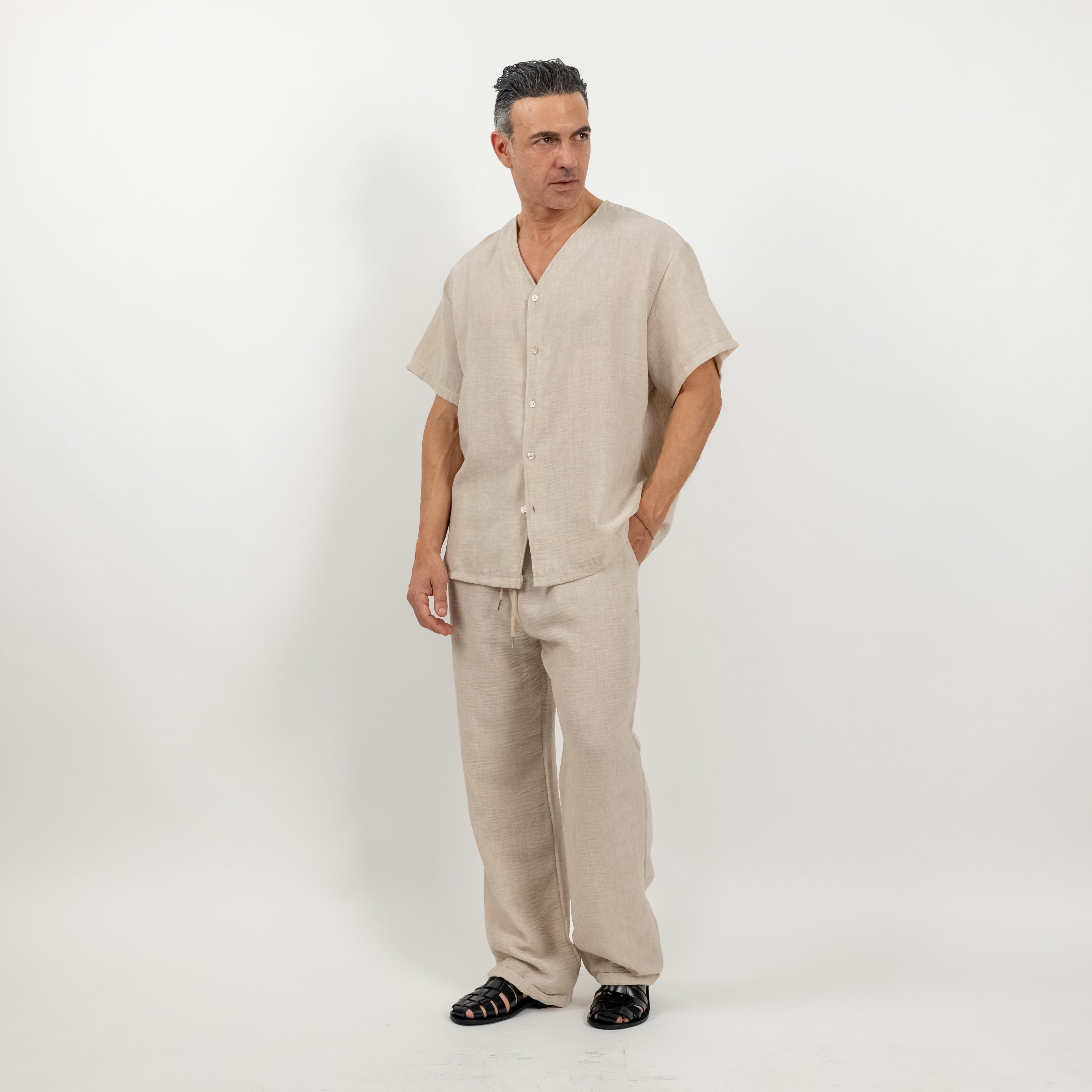 Coordinato effetto lino - Beige