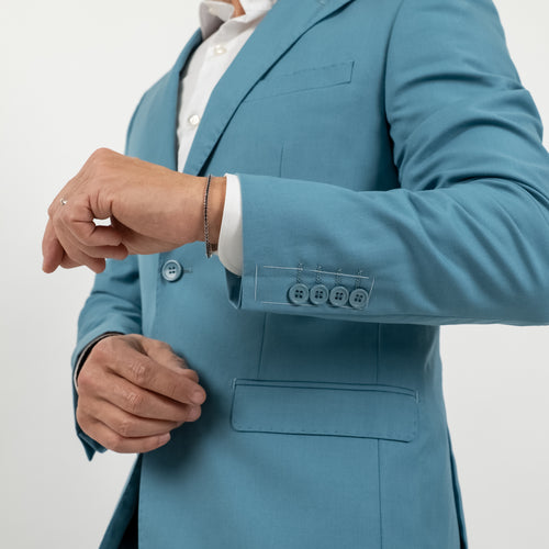 Single-breasted suit with slacks - Peacock Blue