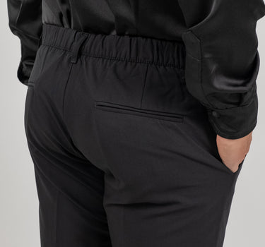 Pantalone classico con risvolto alto - Nero