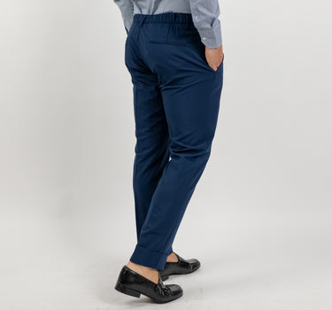 Pantalone classico con risvolto alto - Blu