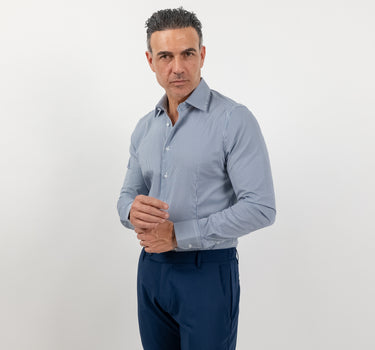 Camisa de vestir lisa - Azul denim