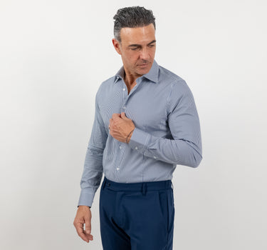 Camisa de vestir lisa - Azul denim