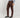 Pantalone classico con molla sul retro - Marrone