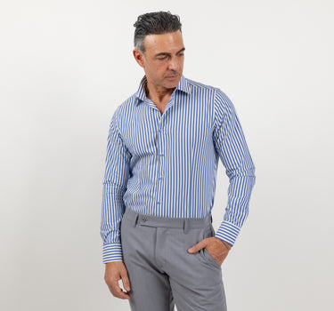 Camisa de vestir lisa - Azul denim