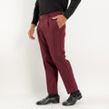 Pantalon slim fit à pinces - Bordeaux