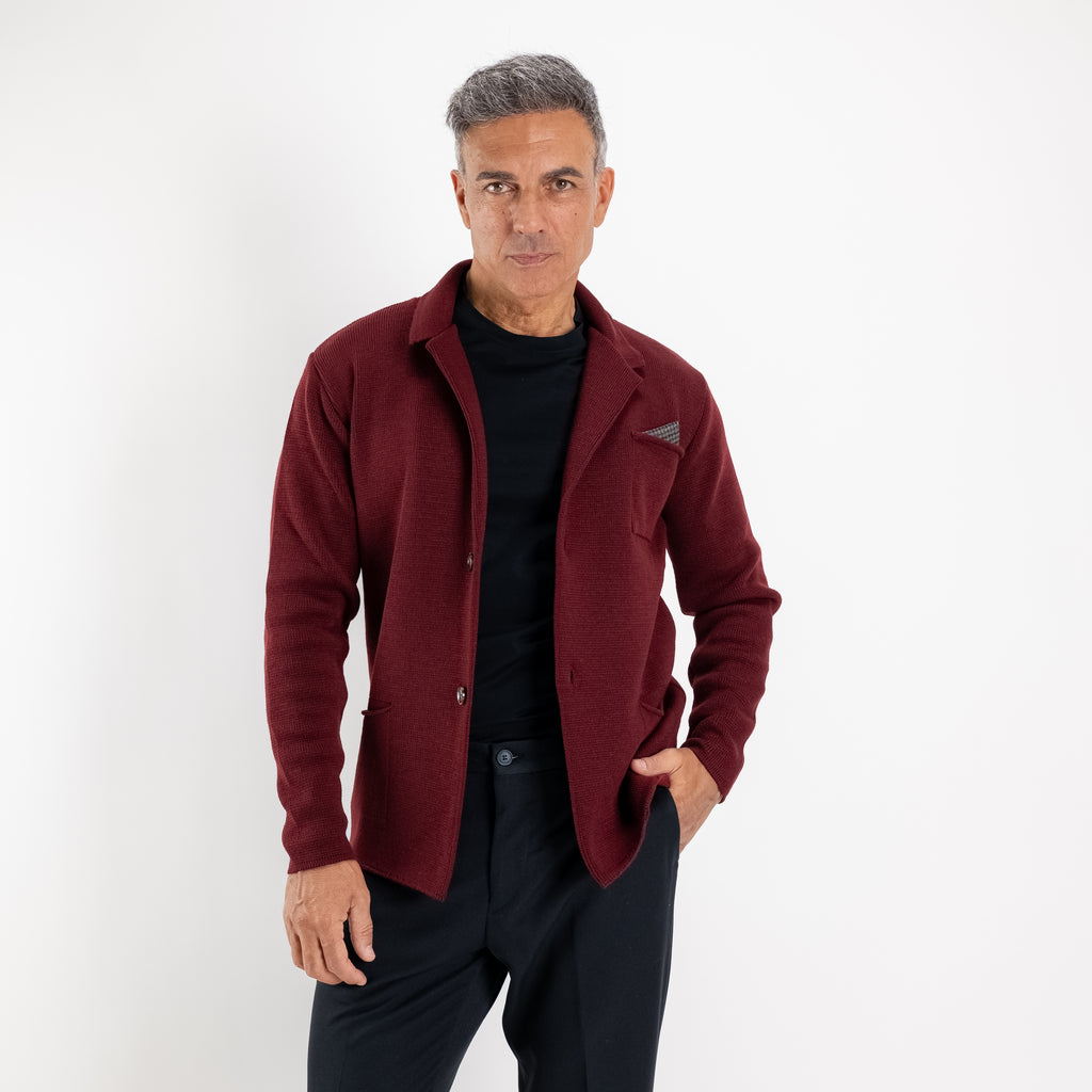Cardigan veste simple - Bordeaux