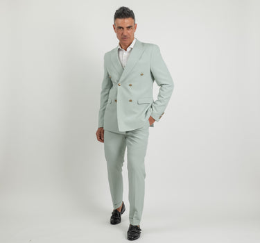 Abito doppio petto bottoni oro - Menta
