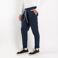 Slim-fit pantalon met plooien - Blauw