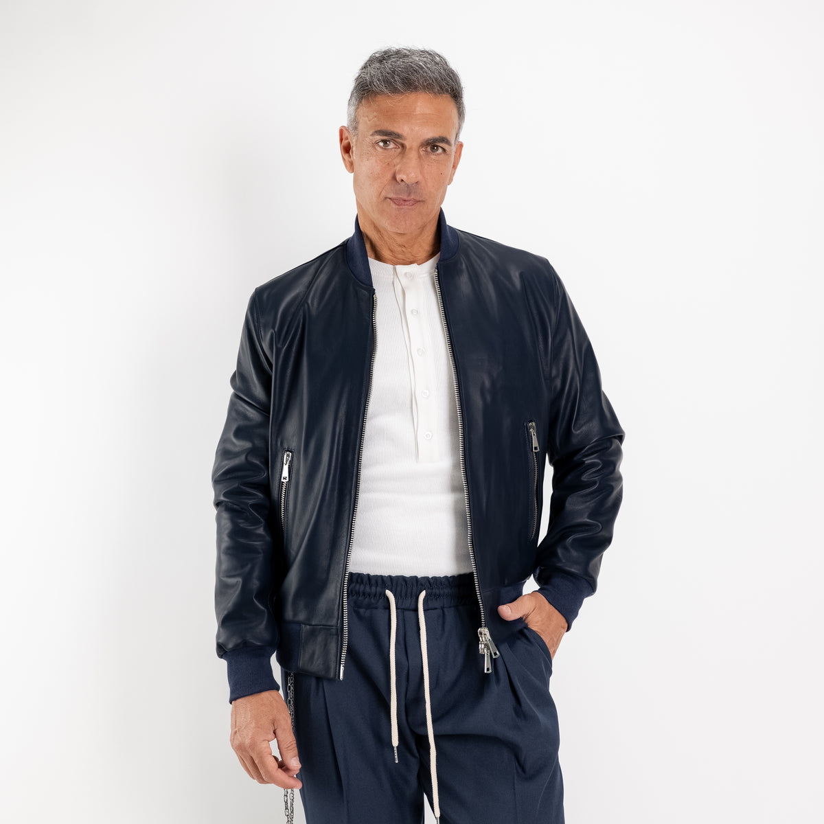 Genuine Leather College - Blue