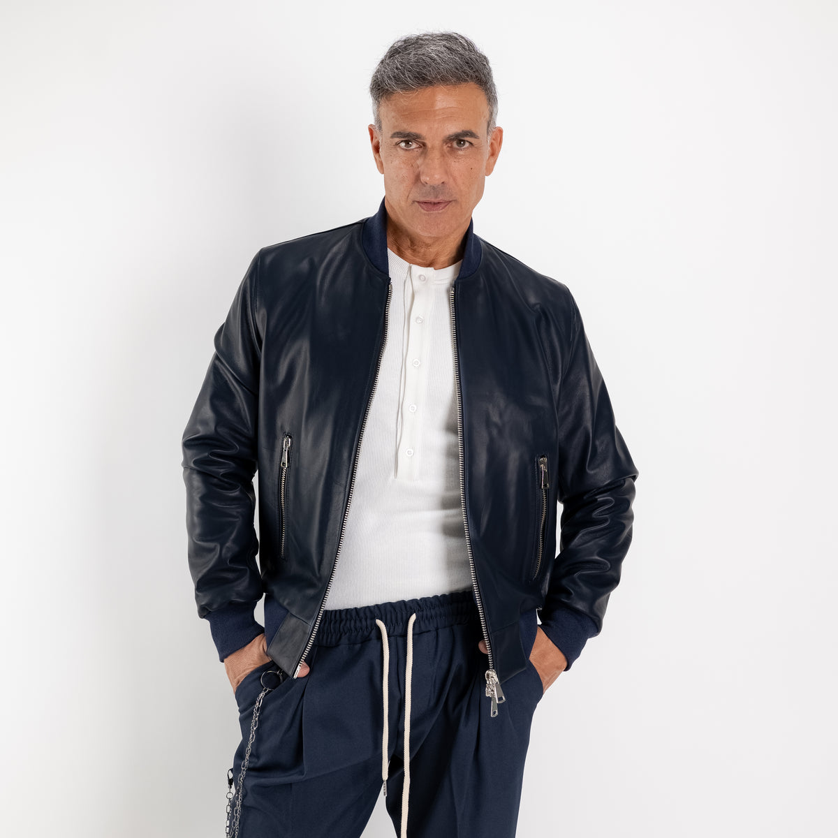 Genuine Leather College - Blue