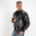 Giacca Aviatore in Vera Pelle - Nero