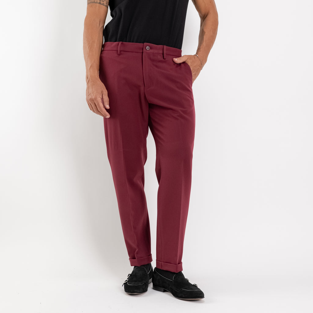 Pantalone taglio chino slim fit - Bordeaux