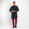 Cappotto Trench Doppiopetto Tecnico - Blu