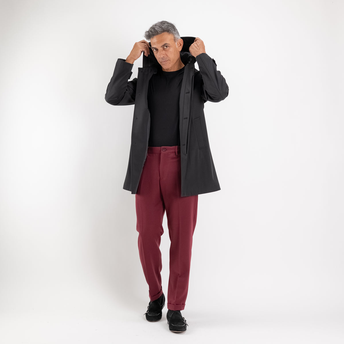 Pantalone taglio chino slim fit - Bordeaux