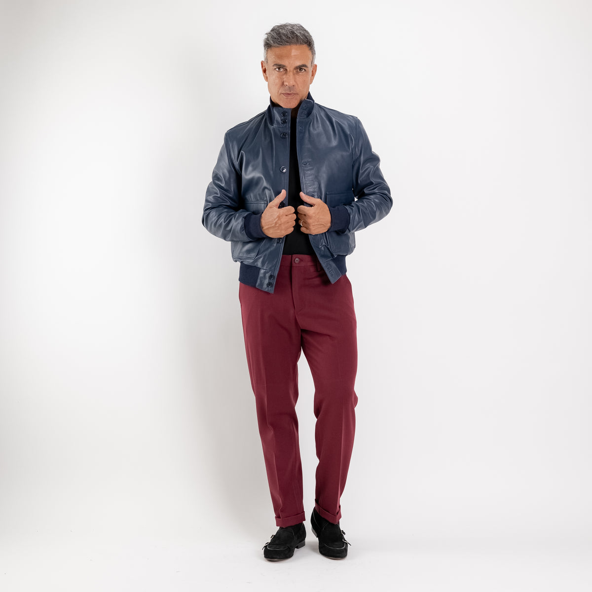 Pantalone taglio chino slim fit - Bordeaux