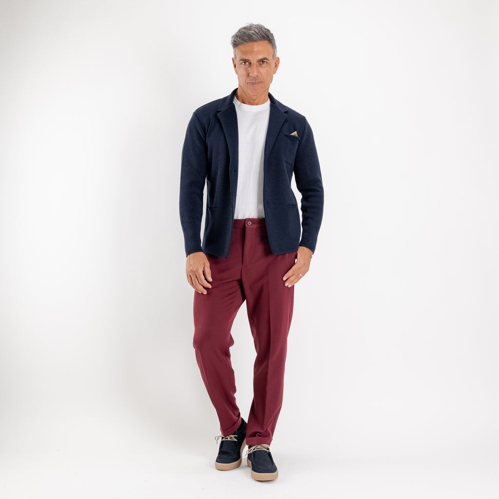 Pantalone taglio chino slim fit - Bordeaux