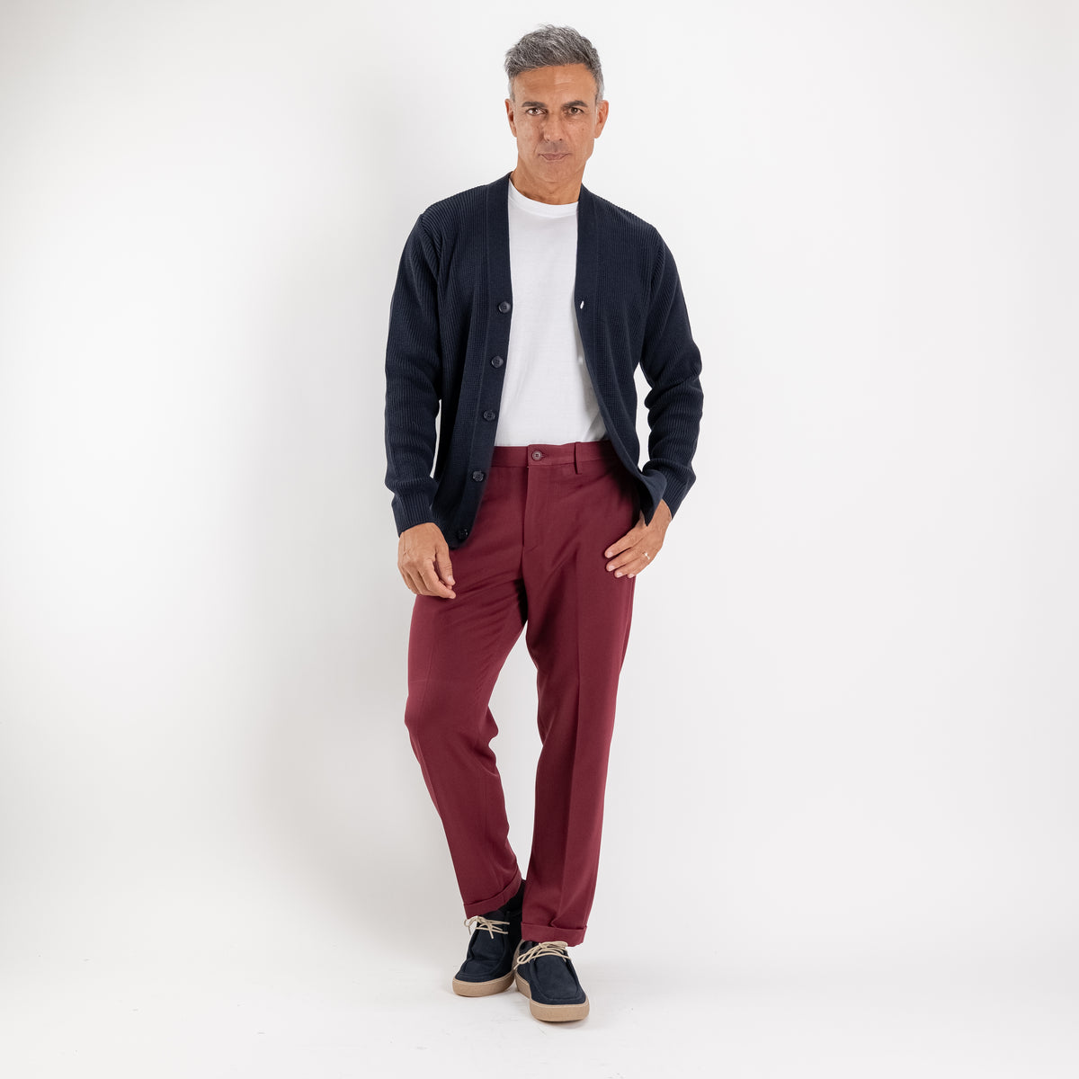 Cardigan scollo a V - Blu scuro