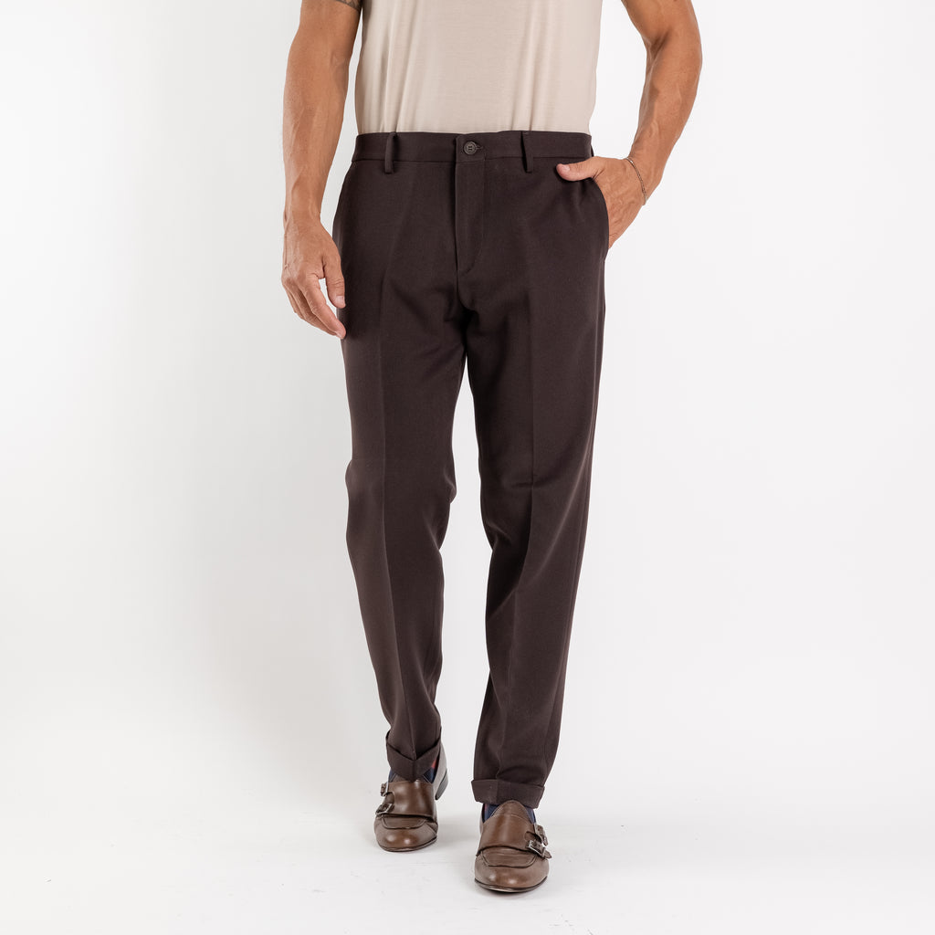 Chino-Hose Slim Fit - Dunkelbraun