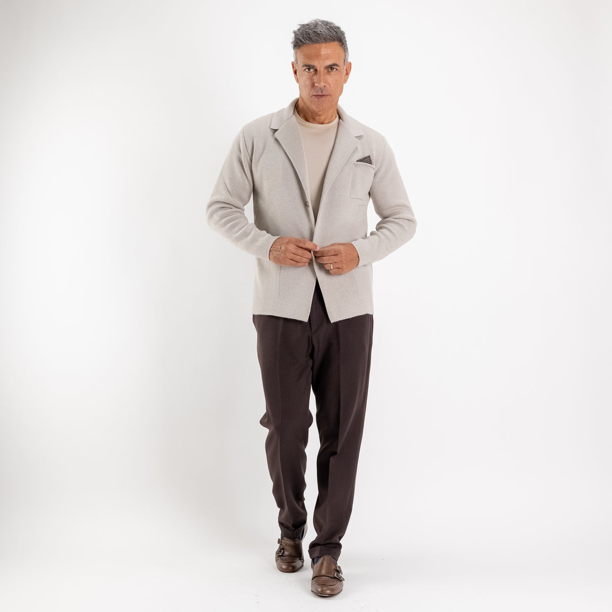 Chino-Hose Slim Fit - Dunkelbraun