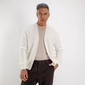 Cardigan scollo a V - Panna