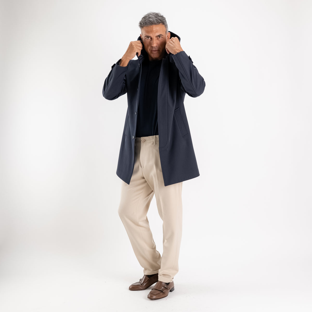 Slim fit chino broek - Beige