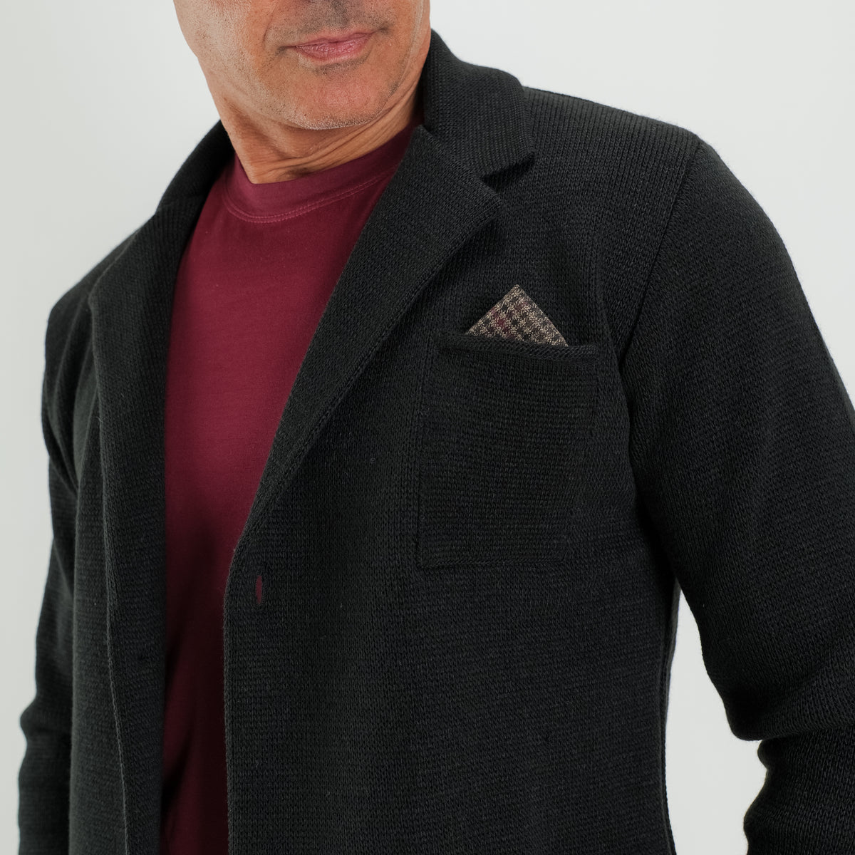 Cardigan a giacca monopetto - Nero