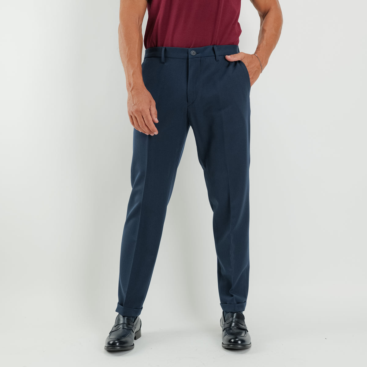 Pantalón corte chino slim fit - Azul