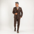 Abito doppio petto con pantalone con fibbia laterale - Moro