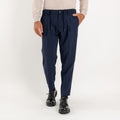 Pantalaccio sartoriale con pinces e molla sul retro - Blu