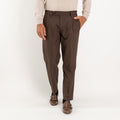 Pantalone slim fit con Pinces - Moro