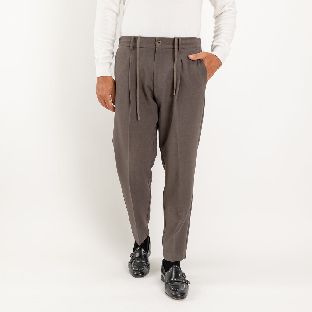 Pantalaccio sartoriale con pinces e molla sul retro - Mastice