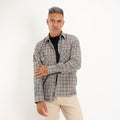 Chemise oversize à carreaux - Bleu/Orange