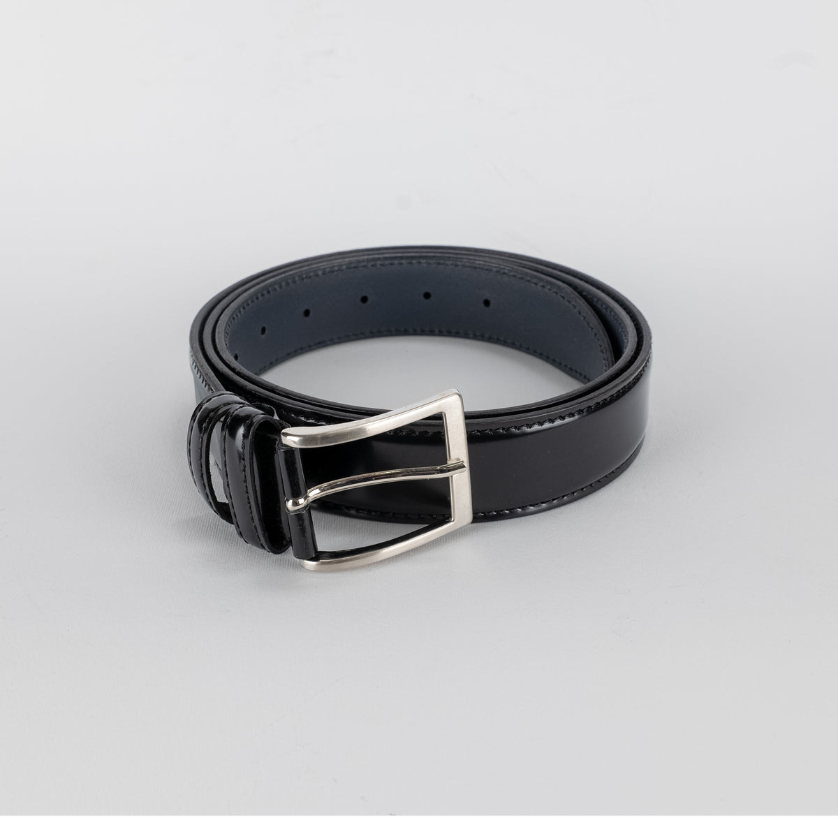 Cinturón de piel auténtica desgastada - Negro