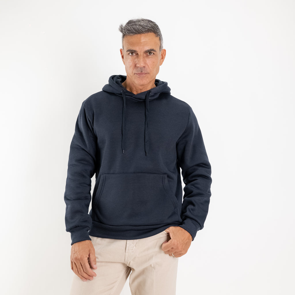 Kapuzenpullover mit Kordelzug – Nachtblau