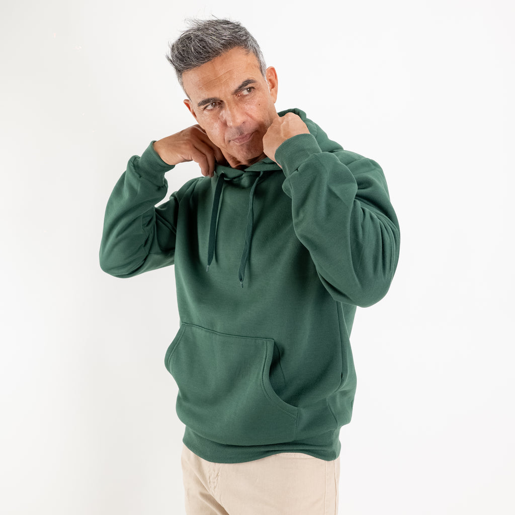 Sudadera con capucha y cordones - Verde bosque