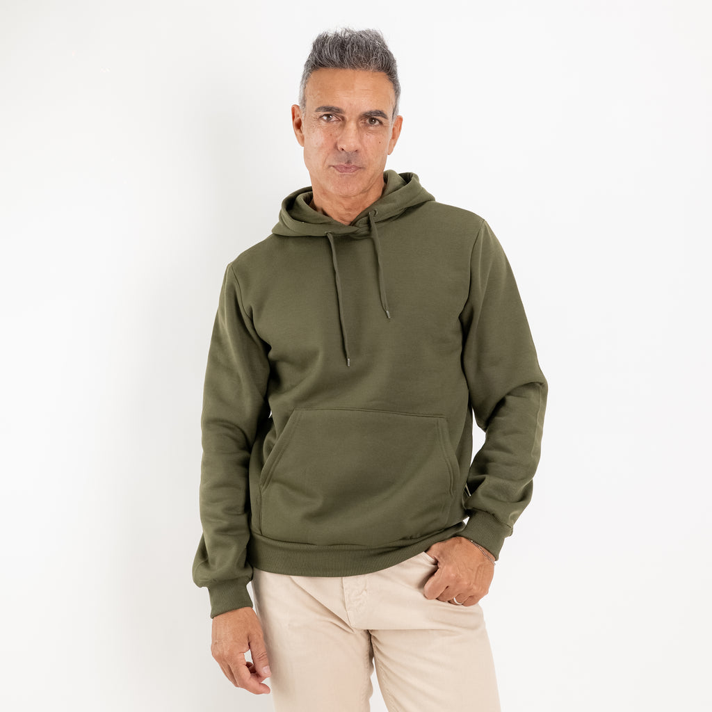 Hoodie met trekkoord - Militair groen