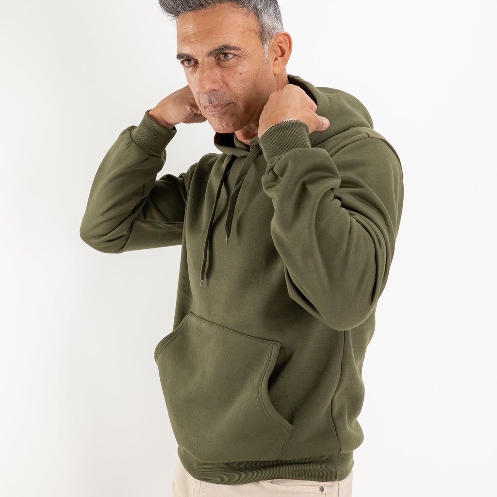 Hoodie met trekkoord - Militair groen