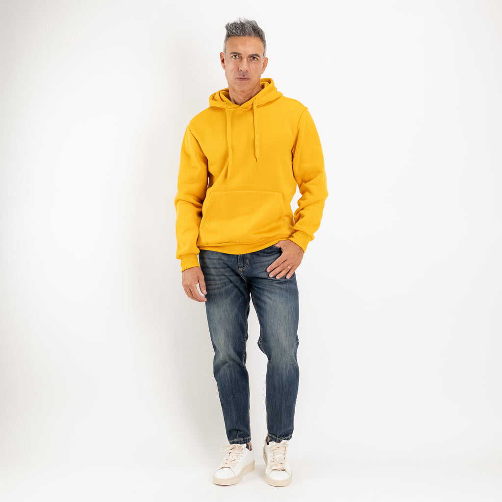 Hoodie met trekkoord - Geel