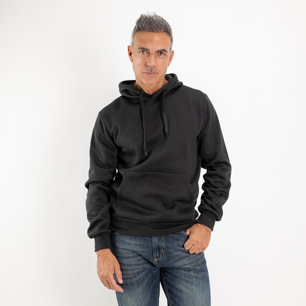 Sudadera con capucha y cordones - Negro