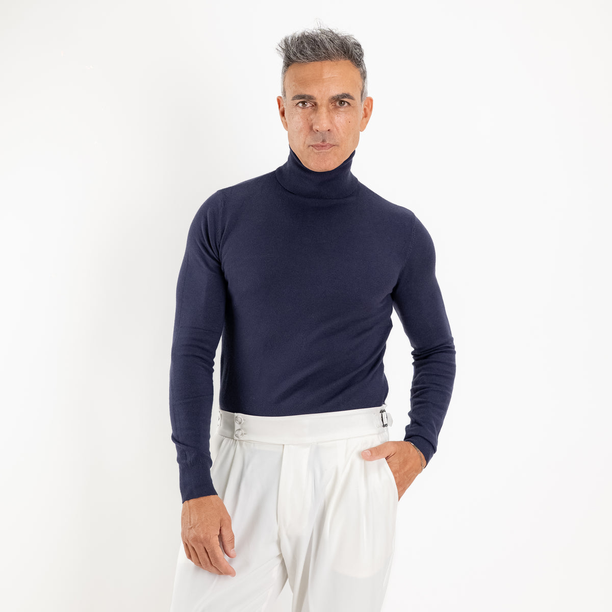 Dolcevita collo alto - Blu