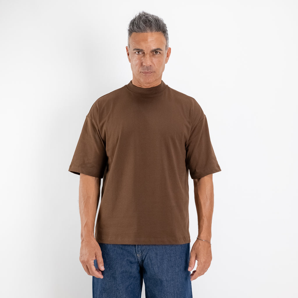 T-shirt oversize cropped - Cioccolato