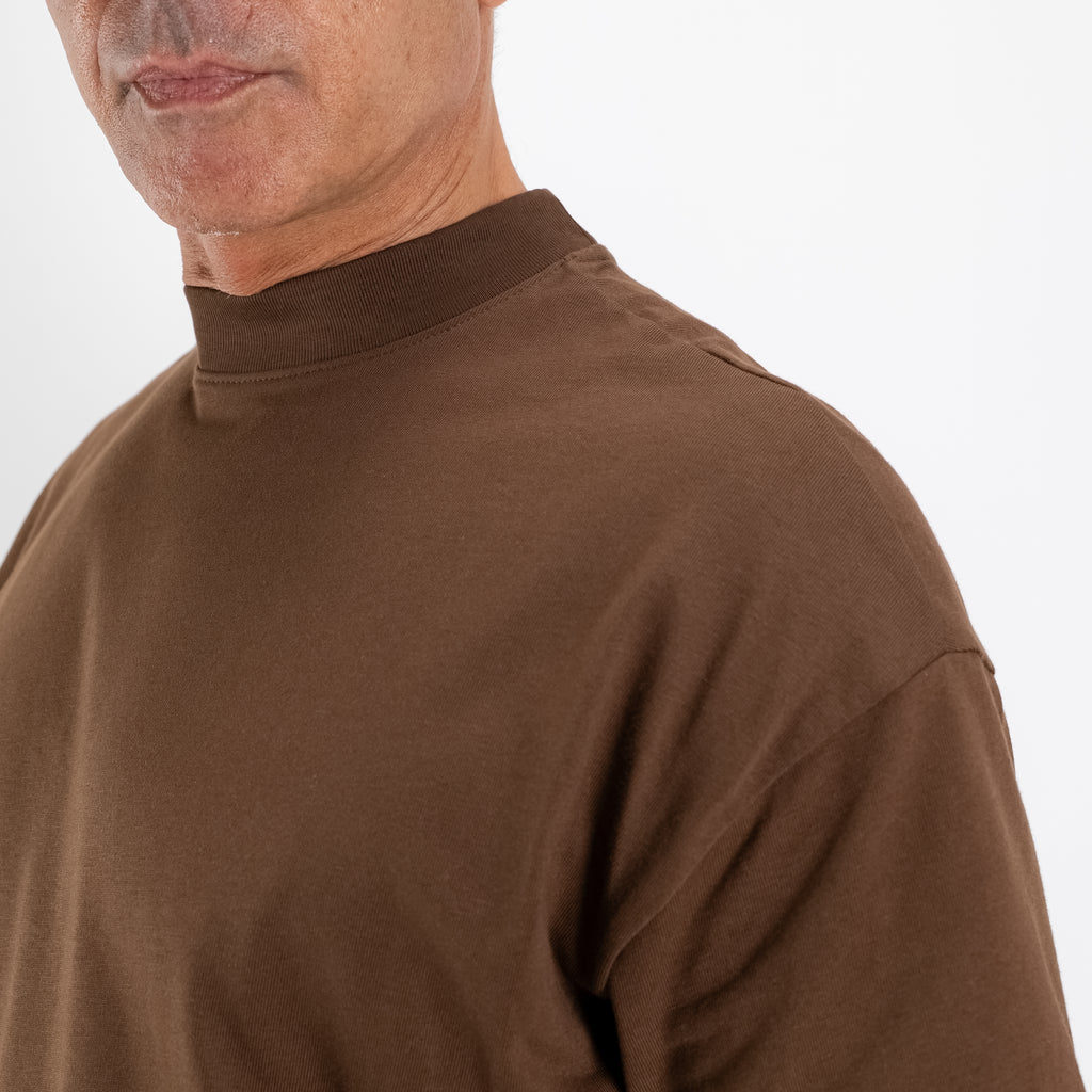 T-shirt oversize cropped - Cioccolato