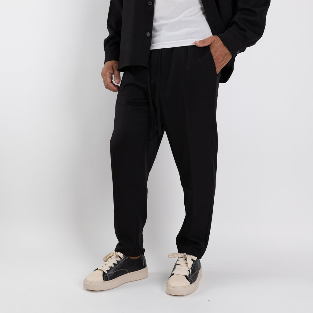 Coordinato con camicione multitasche - Nero
