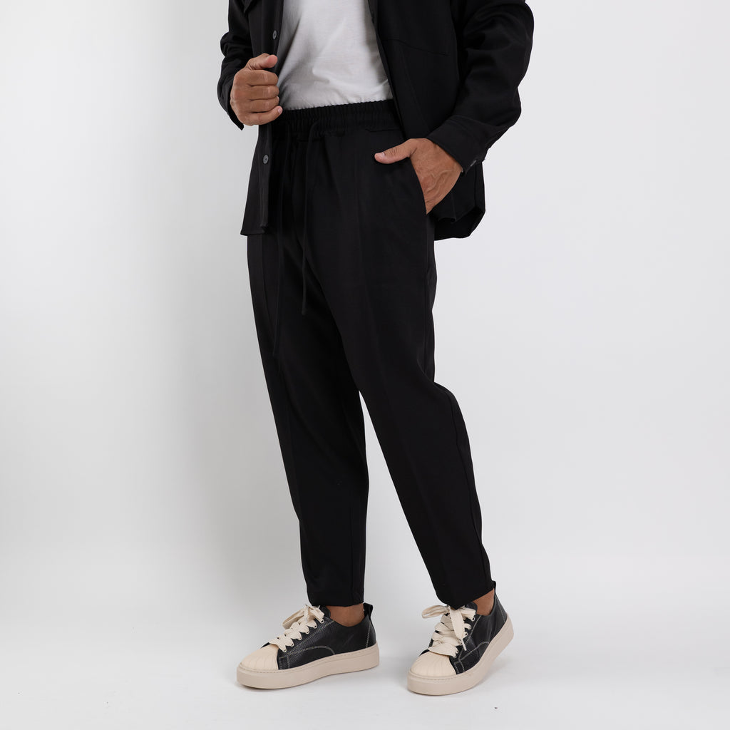 Coordinato con camicione multitasche - Nero