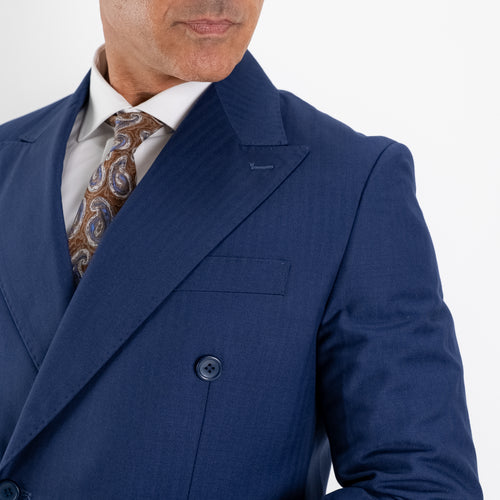 Abito doppiopetto solaro pantalone con molla - Blu