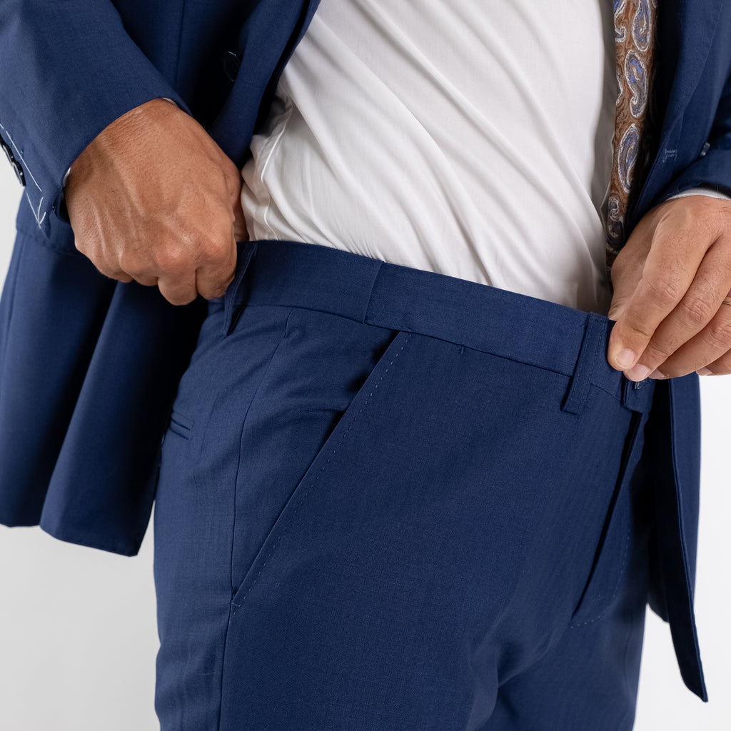 Abito doppiopetto solaro pantalone con molla - Blu