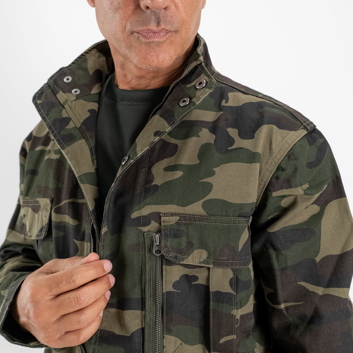 Giubbotto Stile Jacket a Fantasia Mimetica